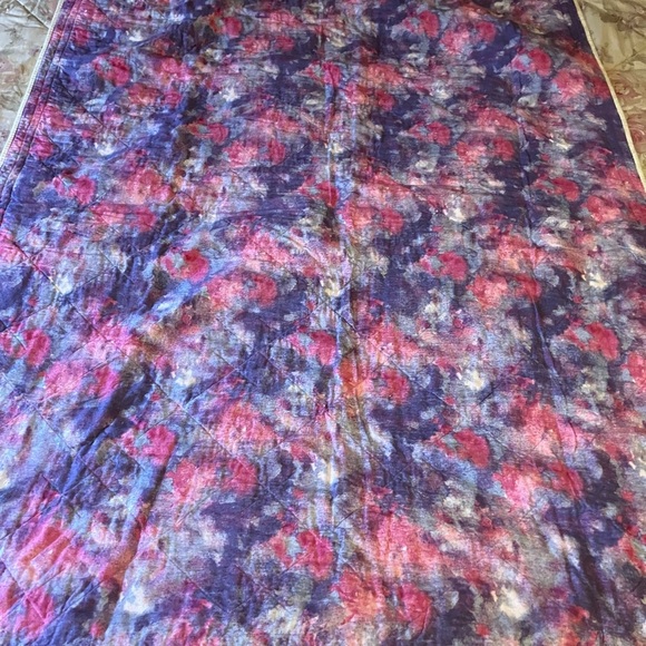 Patchwork handmade quilt with glitter hearts cotton 54 X 40 crib daybed throw - Picture 4 of 9